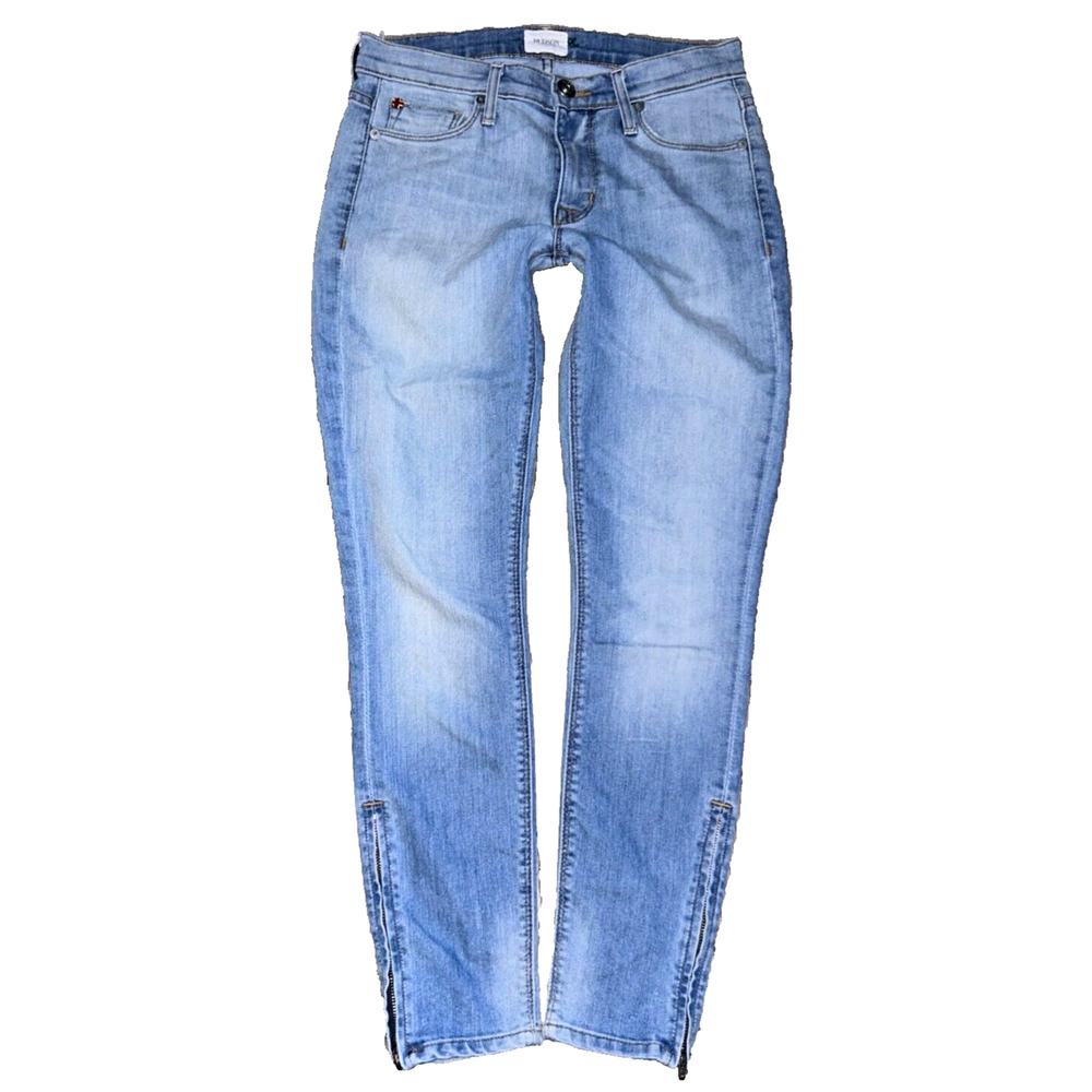 Hudson NICO Mid Crop w/ Zippers Skinny Leg Stretch Jeans Size 24